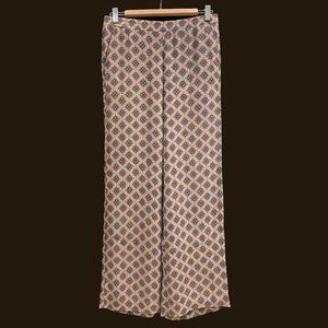 H&M Printed Casual Pull-On Wide Leg Pant Size 6